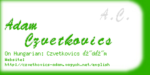 adam czvetkovics business card